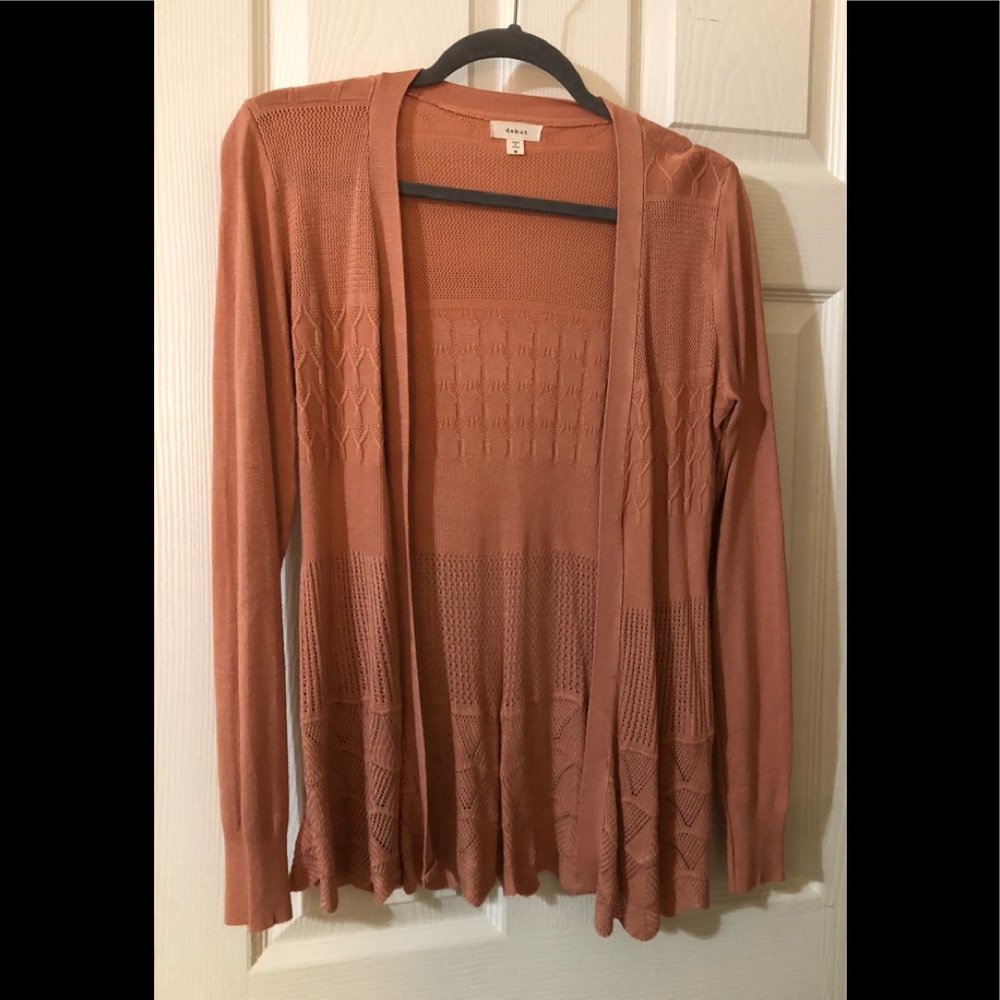 Debut brand Medium Rust colored hand washable ladies cotton/rayon sweater